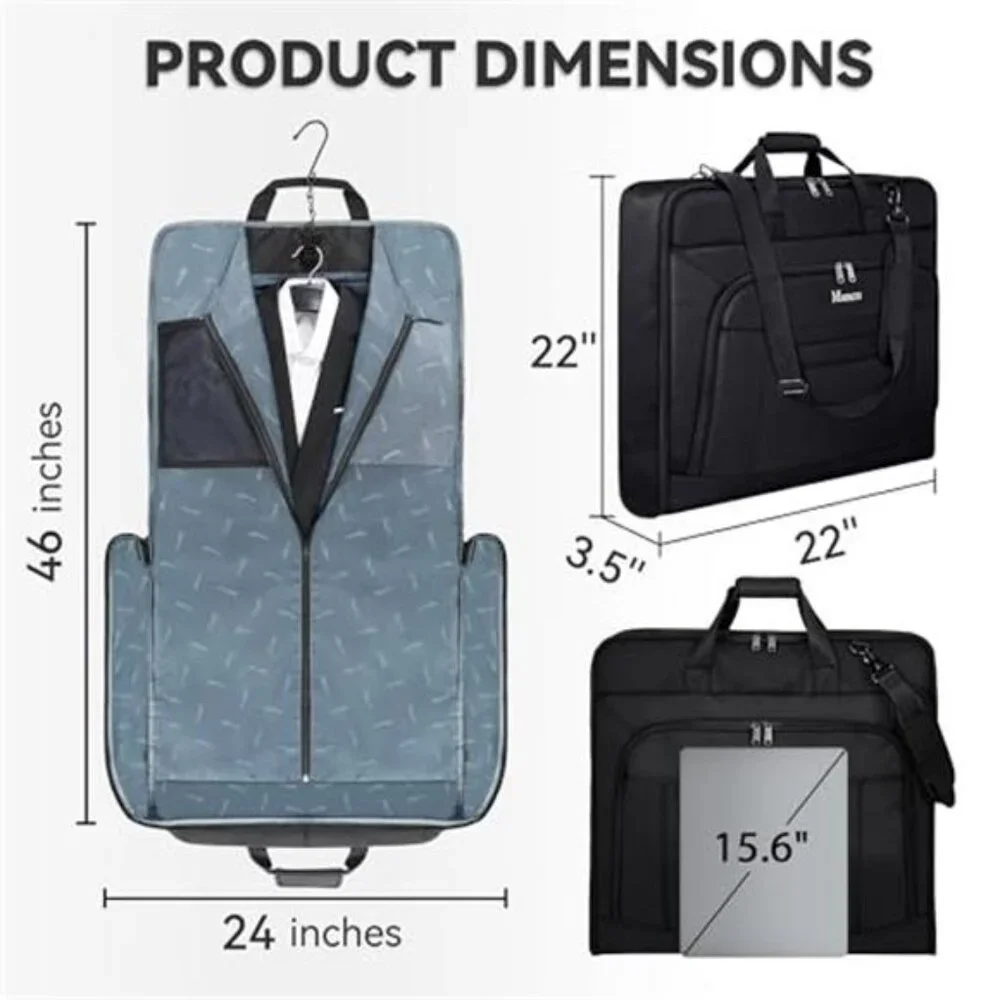 Travel Garment Bag Foldable Suit Carrier Luggage Bag Waterproof Shoulder Strap